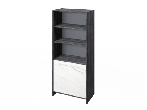 Шкаф для документов FI-672.G Древесина Графит/Мрамор Леванто белый Шкаф для документов FI-672.G Древесина Графит/Мрамор Леванто белый