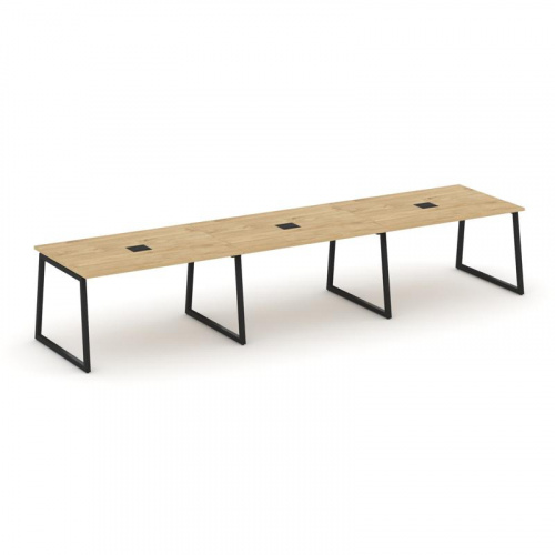 Style Project Стол переговорный SN-4T1.SPRG-024 Акация Лорка/Металл Антрацит/Заглушка Металл Антраци Style Project Стол переговорный SN-4T1.SPRG-024 Акация Лорка/Металл Антрацит/Заглушка Металл Антраци