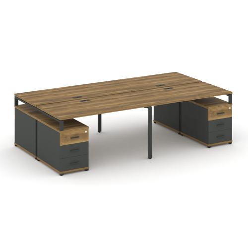 Бенч-система на 4 места с 2 опорными тумбами Concept CN.DRS-326 Бенч-система на 4 места с 2 опорными тумбами Concept CN.DRS-326