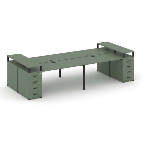 Бенч-система на 4 места с 2 опорными тумбами Concept CN.DRS-444 Бенч-система на 4 места с 2 опорными тумбами Concept CN.DRS-444