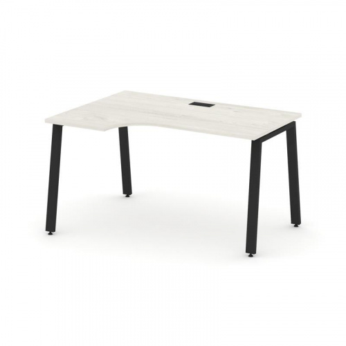 Style Project Стол рабочий эргоном. SN-6A.SPA-022(L) Антрацит/Металл Белый 1580*800/980*750 фото 4