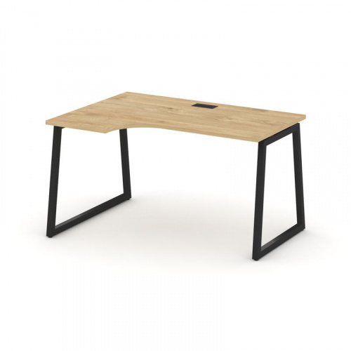 Style Project Стол рабочий эргоном. SN-4T1.SPA-011(L) Акация Лорка/Металл Антрацит/Заглушка Пластик Style Project Стол рабочий эргоном. SN-4T1.SPA-011(L) Акация Лорка/Металл Антрацит/Заглушка Пластик