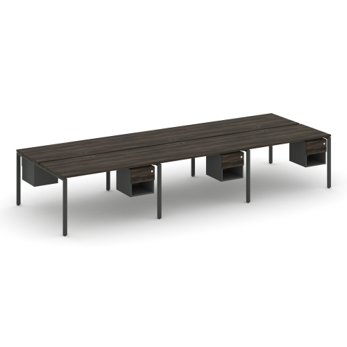 Бенч-система на 6 мест с подвесными тумбами Concept CN.DRS-158 фото 3