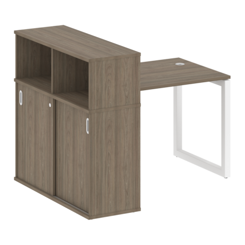 Стол офисный с шкафом-купе на О-обр. м/к Metal System Quattro 50БО.РС-СШК-3.1 фото 3