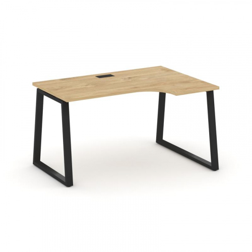 Style Project Стол рабочий эргоном. SN-6T1.SPA-012(R) Акация Лорка/Металл Антрацит/Заглушка Пластик Style Project Стол рабочий эргоном. SN-6T1.SPA-012(R) Акация Лорка/Металл Антрацит/Заглушка Пластик