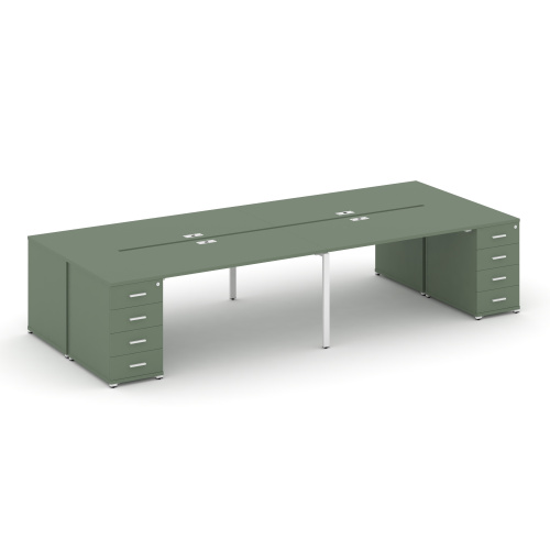 Бенч-система на 4 места с 2 опорными тумбами Concept CN.DRS-425 Бенч-система на 4 места с 2 опорными тумбами Concept CN.DRS-425