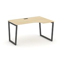 Style Project Стол рабочий эргоном. SN-4T2.SPA-022(R) Акация Лорка/Металл Антрацит/Заглушка Пластик