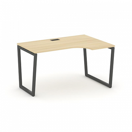 Style Project Стол рабочий эргоном. SN-4T2.SPA-002(R) Акация Лорка/Металл Антрацит/Заглушка Пластик