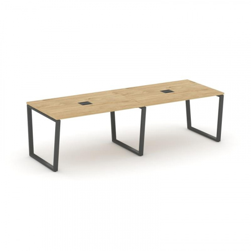 Style Project Стол переговорный SN-6T2.SPRG-012 Акация Лорка/Металл Антрацит/Заглушка Металл Антраци фото 22