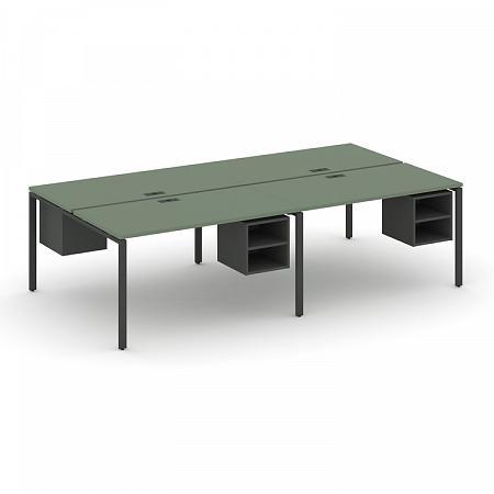 Бенч-система на 4 места с подвесными тумбами Concept CN.DRS-126