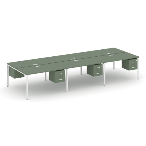 Бенч-система на 6 мест с подвесными тумбами Concept CN.DRS-156