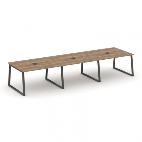 Style Project Стол переговорный SN-6T1.SPRG-053 Акация Лорка/Металл Антрацит/Заглушка Металл Антраци фото 23