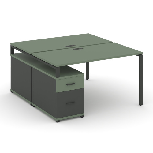 Бенч-система на 2 места с опорной тумбой Concept CN.DRS-306 фото 2