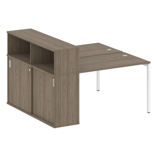 Бенч-система с шкафом-купе на П-обр. м/к Metal System Quattro 40БП.РС-СШК-2.2 фото 2