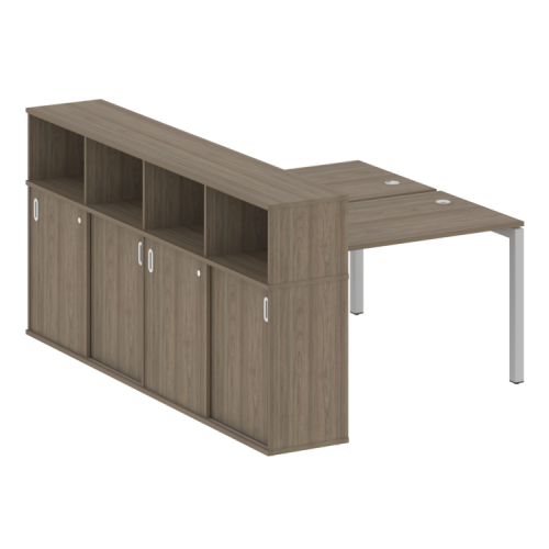 Бенч-система с шкафом-купе на П-обр. м/к Metal System Quattro 50БП.РС-СШК-4.2 фото 2