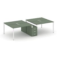 Бенч-система на 4 места с опорной тумбой Concept CN.DRS-310