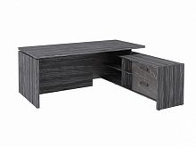 Стол с опорной тумбой FB-119R.GG Древесина Графит/Камень Пьетра Гриджиа черный