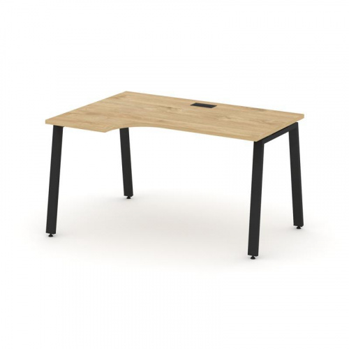 Style Project Стол рабочий эргоном. SN-6A.SPA-022(L) Антрацит/Металл Белый 1580*800/980*750 фото 7