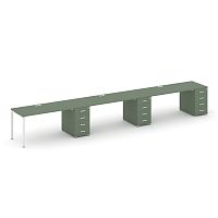 Бенч-система на 3 места с 3 опорными тумбами Concept CN.ORS-443