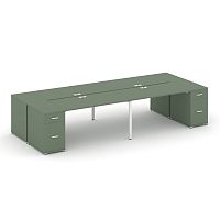 Бенч-система на 4 места с 2 опорными тумбами Concept CN.DRS-431