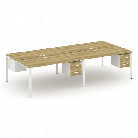 Бенч-система на 4 места с подвесными тумбами Concept CN.DRS-136