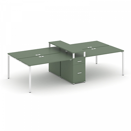 Бенч-система на 4 места с 1 опорной тумбой Concept CN.DRS-439