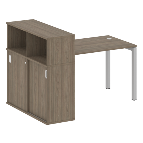 Стол офисный с шкафом-купе на П-обр. м/к Metal System Quattro 50БП.РС-СШК-3.2 фото 2 Стол офисный с шкафом-купе на П-обр. м/к Metal System Quattro 50БП.РС-СШК-3.2 фото 2