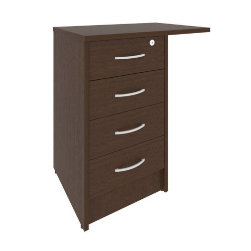 Тумба приставная на 4 ящика с замком Riva А.ТП-4.3F-S фото 3 Тумба приставная на 4 ящика с замком Riva А.ТП-4.3F-S фото 3