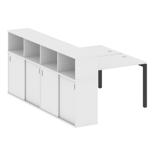 Бенч-система с шкафом-купе на П-обр. м/к Metal System Quattro 50БП.РС-СШК-4.2 фото 15