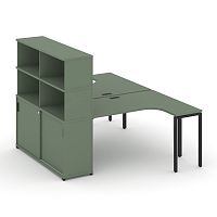Бенч-система с опорным шкафом-купе с надставкой Concept CN.DSA-221