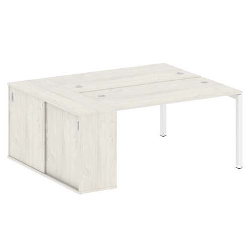 Бенч-система с шкафом-купе на П-обр. м/к Metal System Quattro 50БП.РС-СШК-1.3 фото 4