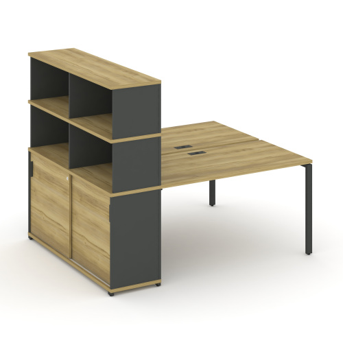 Бенч-система с опорным шкафом-купе с надставкой Concept CN.DRS-243 фото 4