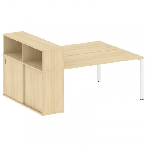 Бенч-система с шкафом-купе на П-обр. м/к Metal System БП.РС-СШК-2.4