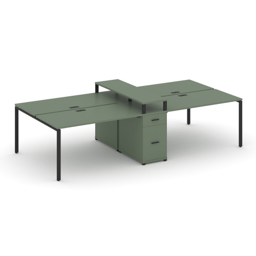 Бенч-система на 4 места с 1 опорной тумбой Concept CN.DRS-438 Бенч-система на 4 места с 1 опорной тумбой Concept CN.DRS-438