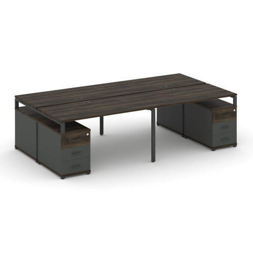 Бенч-система на 4 места с 2 опорными тумбами Concept CN.DRS-326 фото 3 Бенч-система на 4 места с 2 опорными тумбами Concept CN.DRS-326 фото 3