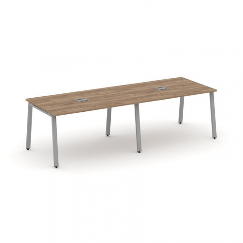 Style Project Стол переговорный SN-6A.SPRG-014 Тиквуд Светлый/Металл Белый 3160*980*750 фото 11