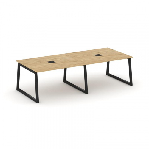 Style Project Стол переговорный SN-5T1.SPRG-042 Акация Лорка/Металл Антрацит/Заглушка Металл Антраци