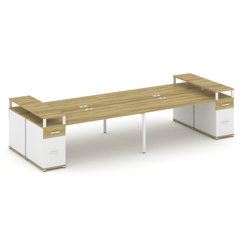 Бенч-система на 4 места с 2 опорными тумбами Concept CN.DRS-448 фото 11