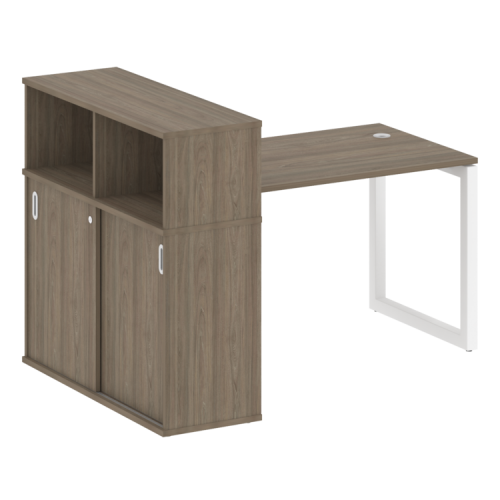 Стол офисный с шкафом-купе на О-обр. м/к Metal System Quattro 50БО.РС-СШК-3.2 фото 3