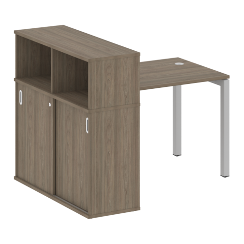 Стол офисный с шкафом-купе на П-обр. м/к Metal System Quattro 50БП.РС-СШК-3.1 фото 2 Стол офисный с шкафом-купе на П-обр. м/к Metal System Quattro 50БП.РС-СШК-3.1 фото 2