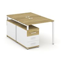 Бенч-система на 2 места с опорной тумбой Concept CN.DRS-301