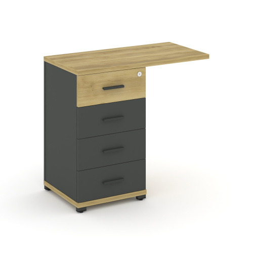 Тумба приставная с 4 ящикам Concept CN.TUS-001 W фото 4