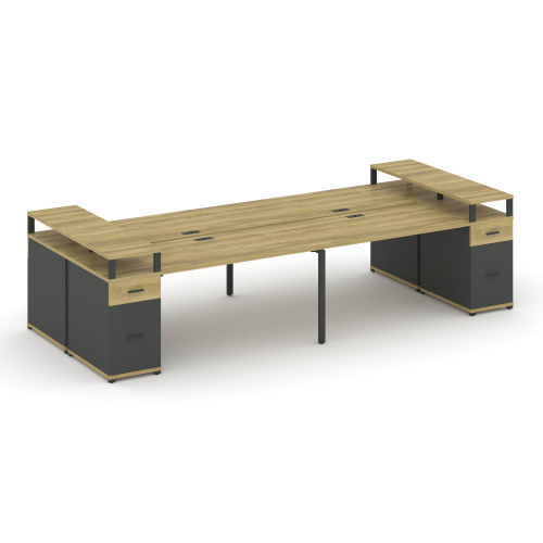 Бенч-система на 4 места с 2 опорными тумбами Concept CN.DRS-448 фото 4