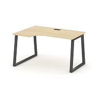 Style Project Стол рабочий эргоном. SN-6T1.SPA-012(L) Акация Лорка/Металл Антрацит/Заглушка Пластик