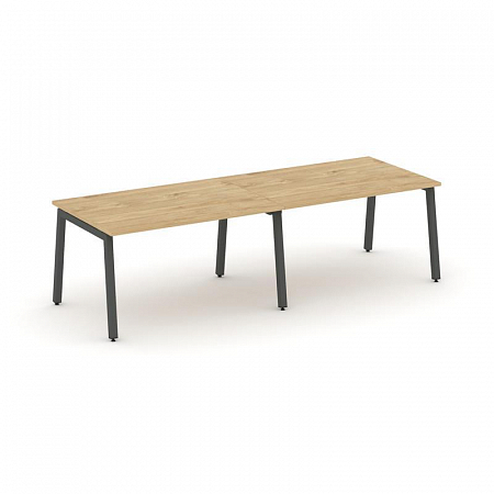 Style Project Стол переговорный SN-5A.SPRG-014.3 Тиквуд Светлый/Металл Антрацит 3160*980*750