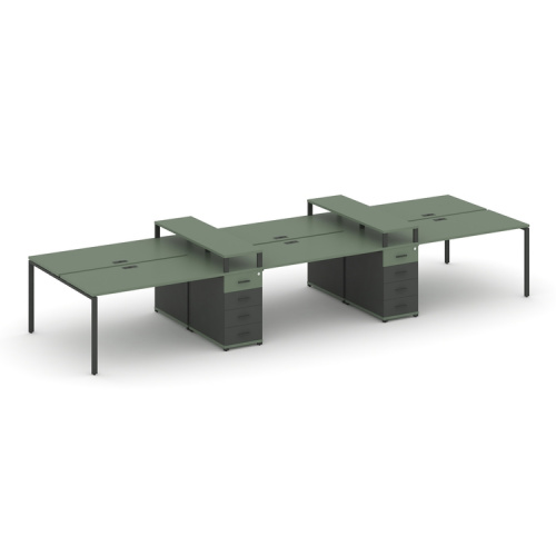 Бенч-система на 6 мест с 2 опорными тумбами Concept CN.DRS-466 фото 2