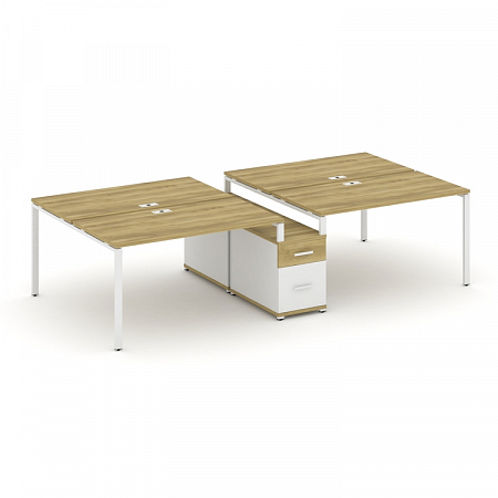 Бенч-система на 4 места с опорной тумбой Concept CN.DRS-315