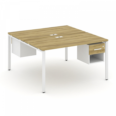 Бенч-система на 2 места с подвесными тумбами Concept CN.DRS-119