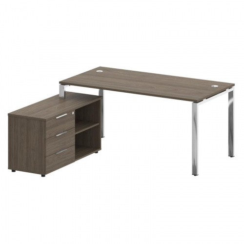 Стол руководителя с тумбой Metal System Direct БГ.СРТ-4.8 (L)