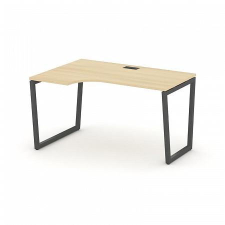 Style Project Стол рабочий эргоном. SN-4T2.SPA-011(L) Акация Лорка/Металл Антрацит/Заглушка Пластик